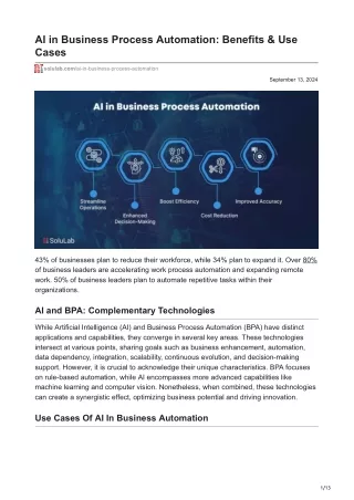 AI in Business Process Automation Benefits amp Use Cases