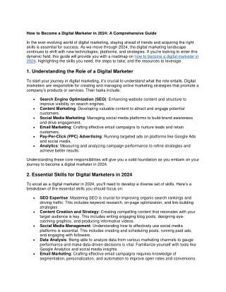 How to Become a Digital Marketer in 2024
