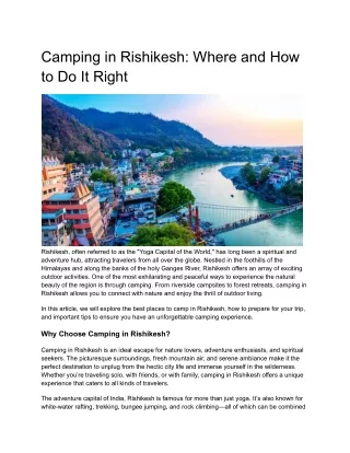 Rishikesh trip from Delhi