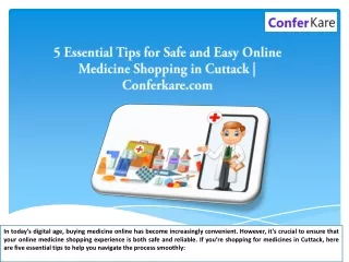 5 Essential Tips for Safe and Easy Online Medicine Shopping in Cuttack