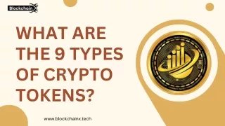 What are the 9 types of crypto tokens