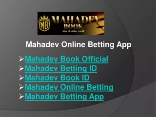 Mahadev Online Betting App