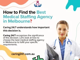 Find the Best Medical Staffing Agency in Melbourne at Caring247