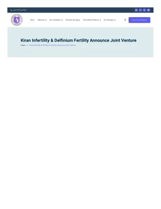 Kiran Infertility & Delfinium Fertility Announce Joint Venture