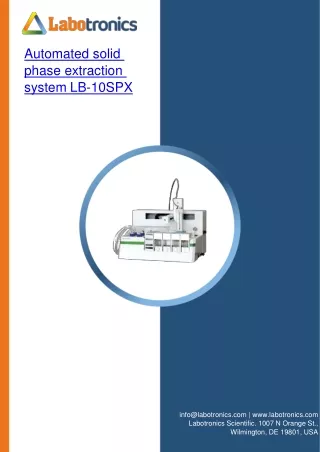 Automated solid phase extraction system ..