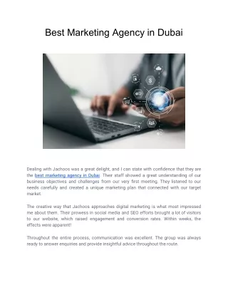 Best Marketing Agency in Dubai