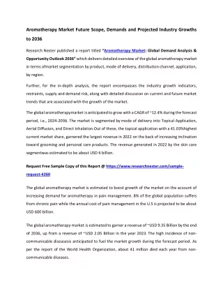 Aromatherapy Market Growth 2036