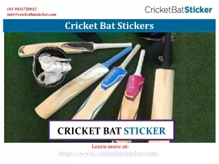 Cricket Bat Stickers