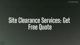 J M Tree Services offers site clearance