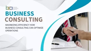 Maximizing Efficiency How Business Consulting Can Optimize Operations