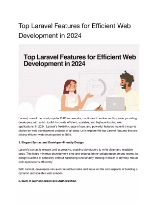 Top Laravel Features for Efficient Web Development in 2024