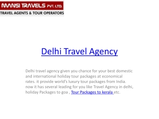 delhi travel services