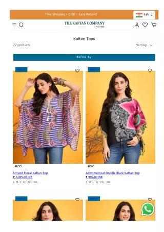 Casual Wear Women's Kaftan Tops & Tunics Online – The Kaftan Company