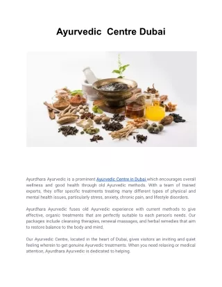 Ayurvedic  Centre Dubai