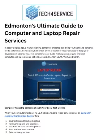 Computer Repairing Shop Edmonton South