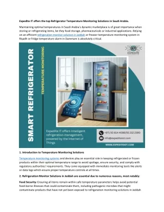 The Best Refrigerator Temperature Monitoring Solutions in Saudi Arabia