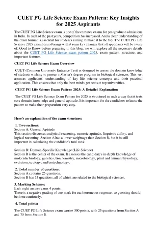 CUET PG Life Science Exam Pattern: Key Insights for 2025 Aspirants