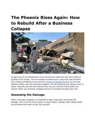 The Phoenix Rises Again_ How to Rebuild After a Business Collapse