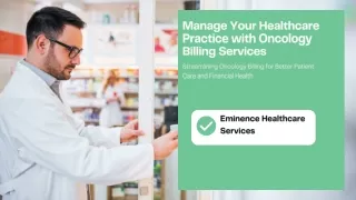 Manage Your Healthcare Practice with Oncology Billing Services