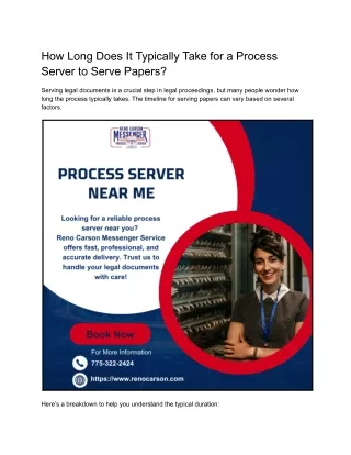 How Long Does It Typically Take for a Process Server to Serve Papers