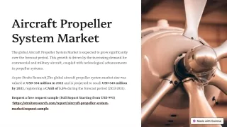 Aircraft Propeller System Market Report with Size, Share and Trends