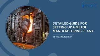 Detailed Report On Metol Manufacturing Unit