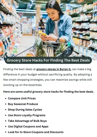 Grocery Store Hacks for Finding the Best Deals