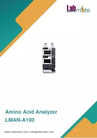 Amino Acid Analyzer 0.001 to 10 ml/min