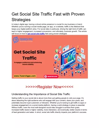 Get Social Site Traffic Fast with Proven Strategies