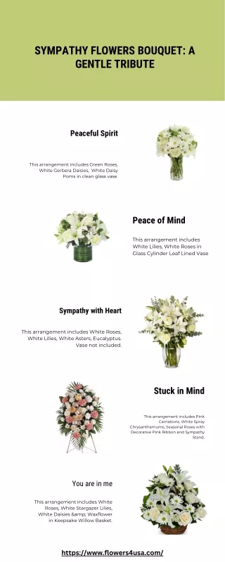 Sympathy Flowers Bouquet A Gentle Tribute