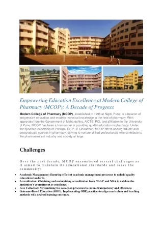"Navigating Change: Digital Transformation at Oriental Group of Institutes"