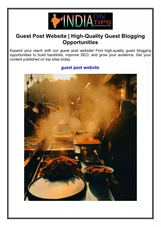 Guest Post Website  High Quality Guest Blogging Opportunities