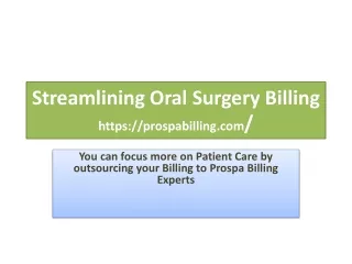 Streamlining Oral Surgery Billing