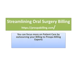 Streamlining Oral Surgery Billing14-9-2023