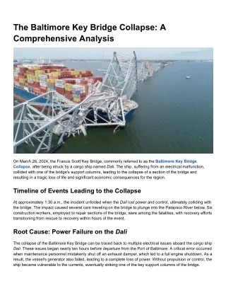 The Baltimore Key Bridge Collapse_ A Comprehensive Analysis