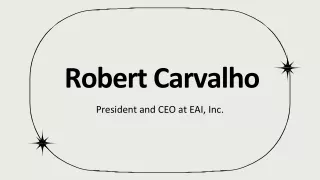 Robert Carvalho - A Forward-Thinking Planner From Florida