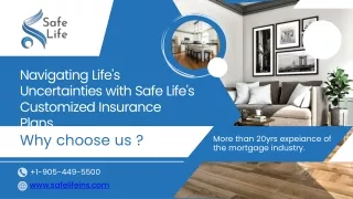 Navigating Life's Uncertainties with Safe Life's Customized Insurance Plans