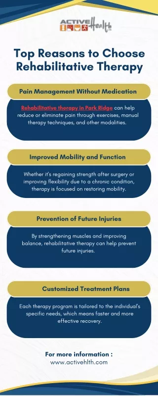 Top 5 Reasons to Choose Rehabilitative Therapy