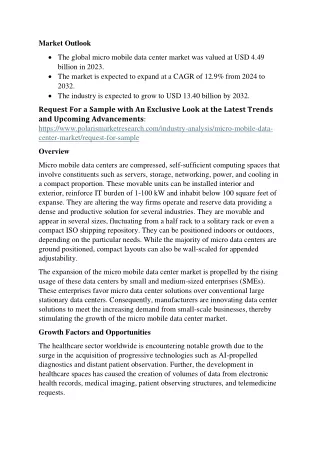 Micro Mobile Data Center Market Research Report 2024-2032