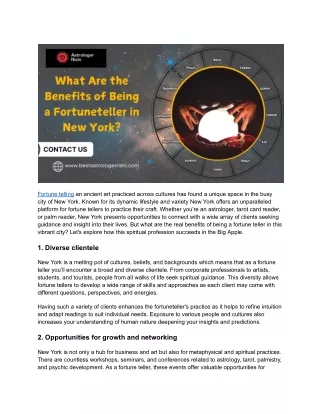 What Are the Benefits of Being a Fortune teller in New York_
