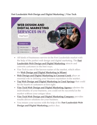 Fort Lauderdale Web Design and Digital Marketing