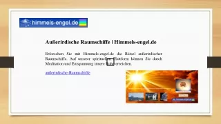 Außerirdische Raumschiffe | Himmels-engel.de
