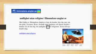 andlighet utan religion | Himmelens-anglar.se