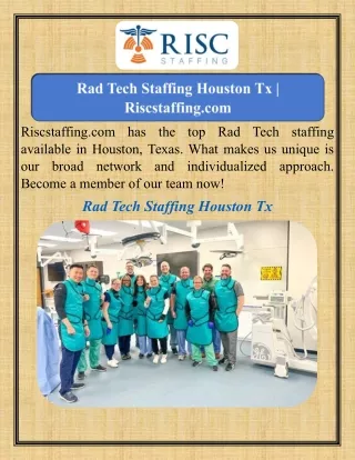 Rad Tech Staffing Houston Tx   Riscstaffing.com