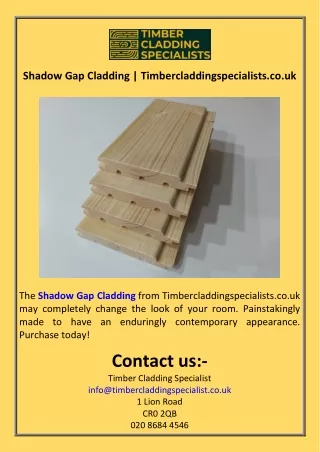 Shadow Gap Cladding  Timbercladdingspecialists.co.uk