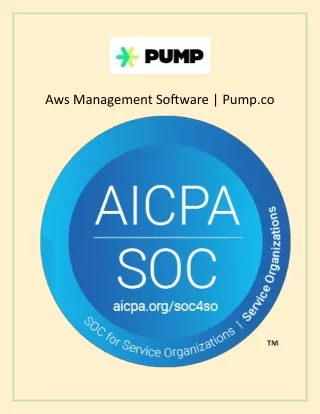 Aws Management Software | Pump.co