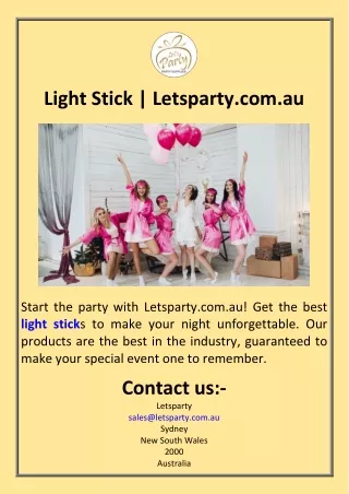 Light Stick  Letsparty.com.au