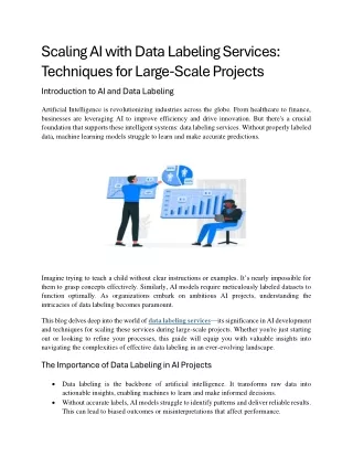 Scaling AI with Data Labeling Services Techniques for Large-