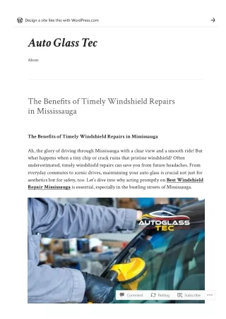 The Benefits of Timely Windshield Repairs in Mississauga