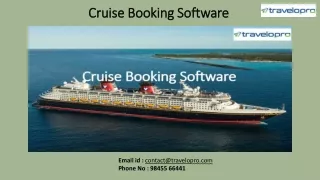 Cruise Booking Software